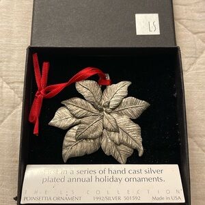 The LS collection silver plated hand cast ornament. Preowned excellent conditio…